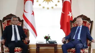 Cumhurbaşkanı Erdoğan ve KKTC Cumhurbaşkanı Erhürman Görüşmesi